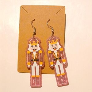 Fashion Jewelry Pink Nutcracker Earrings